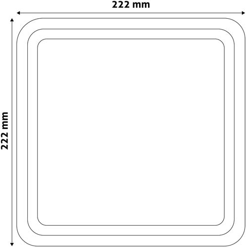 LED svítidlo IP54 12W 4000K Čtverec